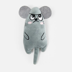 Игрушка для кошек Mascube, с кошачьей мятой, серая, MBV032-28-1
