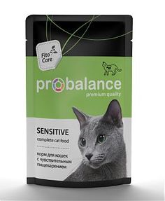 Влажный корм для кошек ProBalance Sensitive с чувствительным пищеварением, 85г