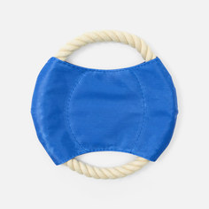 Игрушка для собак Market Union, круг из каната, 18,5 см, синяя