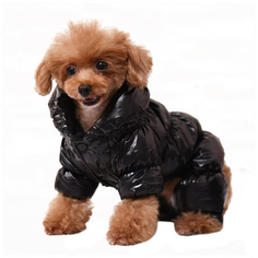 Kуртка-комбинезон для собак Gelvshi зимняя, черная, размер S