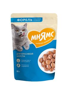 Влажный корм для кошек Мнямс с форелью, 12 шт по 85 г