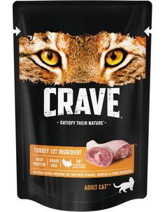 Влажный корм для кошек Crave, индейка, 70 г