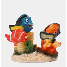 Декорация для аквариума AQUA DELLA Рыбки Немо и Дори, разноцветные