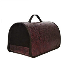 Сумка-переноска для кошек и собак XL ZOLO без ремня, до 12 кг, бордовый, кожа, 51x29x29 см