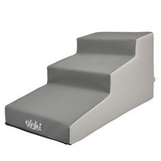 Лесенка для собак PUPPIA Slope Stairs, c уклоном, серая, текстиль, полиэстер, 73х39х39 см