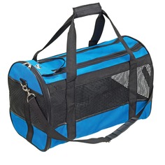 Переноска-сумка для животных Flamingo Divina, голубой, полиэстер, 50 х 30 х 28 см