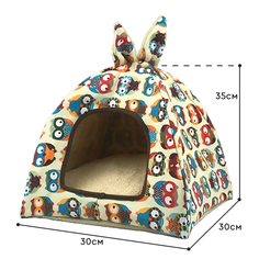 Домик-лежанка для животных Hans&Helma, разноцветный, синтепон, спандбонд, 30х30х34 см