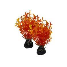 Декор для аквариума Mobicent Людвигия оранжевая, пластик, 2 шт, 10,5 см