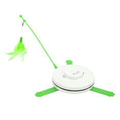 Игрушка для кошек SkyRus Flying Mouse, интерактивная 2 в 1, зелёная, 70х51х6см