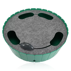 Игрушка для кошек SkyRus Burrow Mouse, интерактивная, зелёная