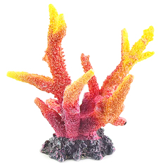 Декорация для аквариума EXOPRIMA Коралл, оранжевая, 14х11х14.5см