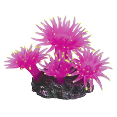 Декорация для аквариума EXOPRIMA Коралл трио, силикон, розовая, 17.5х11.5х15.5см