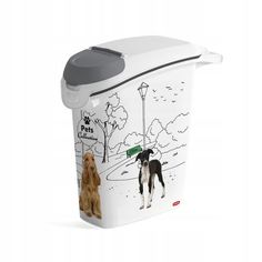 Контейнер для сухого корма для животных Curver Pets Friends, с дозатором, пластик, 23 л