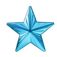 Гирлянда-растяжка Sima-land Звезда с гранями 37 см голубой