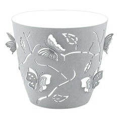 Горшок для цветов Plast Team Butterflies 5,3 л серый