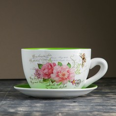 Цветочный горшок Take it easy Цветы 2,2 л зеленый 1 шт.