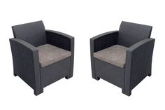 Кресло B:Rattan Arizona, 2 кресла, 2 подушки, антрацит