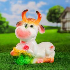 Садовая фигура "Корова веселая" 34х30см Хорошие сувениры