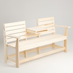 Лавка для бани Добропаровъ с выдвижным столиком Р00011560 160х60х90 см