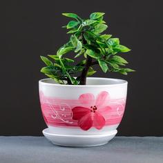 Цветочный горшок Sima-land Орхидея 0,75 л белый 1 шт.