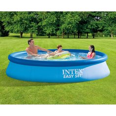 Бассейн надувной Intex, 366х76 см, Easy Set, фильтр-насос, 5621 л