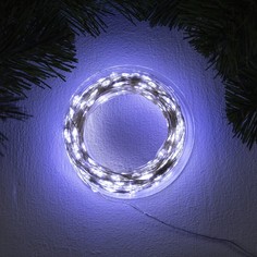 Световая гирлянда новогодняя Luazon Lighting Нить роса Р00011586 50 м белый теплый
