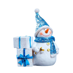 Фигурка-подсвечник Хорошие сувениры "Снеговик", 12х6х14 см, синий