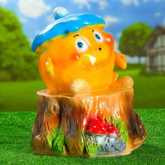 Хорошие сувениры Садовая фигура "Колобок в кепке" 45х35х35см