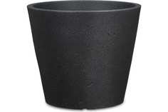 Scheurich Горшок пластиковый C-Cone декор Stony Black форма 238 D40 H33 черный 58831
