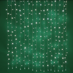 СНОУ БУМ Гирлянда эл. занавес 2x1,5м, 272LED*белый, мерцание., ПВХ прозрач., коннектор, 22