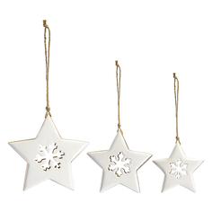 Набор елочных украшений Winter stars из коллекции New Year Essential, 3 шт. Tkano