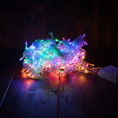 Новогодняя гирлянда Merry Christmas штора 480LED разноцветная 3мх2м пульт ДУ 8586