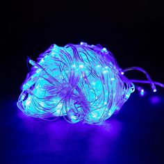 Новогодняя гирлянда светодиодная NoBrand сетка 1,8х1,8 синяя LED