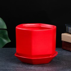 Цветочный горшок Меркурий №3 1 л красный 1 шт. No Brand