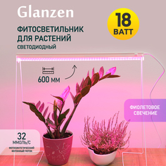 Светодиодный линейный светильник GLANZEN для растений RPD-0600-18-fito 18 Вт