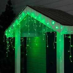 Световая гирлянда Luazon Lighting Бахрома 1080177 белая нить 160 LED 3 м зеленый