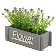 Ящик садовый Флауэр, 15х8х20 см, декоративный, цветы в асс, Y4-5493 No Brand
