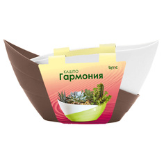 Кашпо ВМС КШ4718 47806 мокачино-белый 1.5 л.