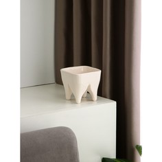 Цветочный горшок Керамика ручной работы Дандан 9781955 0,5 л белый 1 шт.