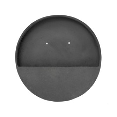 Подвесное настенное кашпо Pottery Pots Wally d 40 h 9 см, серый матовый