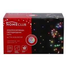 Гирлянда нить Homeclub 9,6 м разноцветный 128 ламп