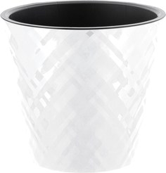 Горшок цветочный InGreen Manhattan 3,3 л c дренажной вставкой, белоснежный жасмин