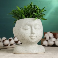 Цветочный горшок Take it easy Мила 9431579 белый 1 шт.