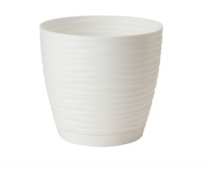 Кашпо круглое Form Plastic FP3041011 белый, 1 шт