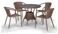 Комплект плетеной мебели Афина T197AT/Y137C-W56 4Pcs Light brown Afina