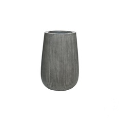 Кашпо Pottery Pots Patt High d 29 h 43 см темно-серый вертикальная полоска