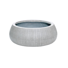 Кашпо Pottery Pots Eileen d 36 h 14 см светло-серый вертикальная полоска