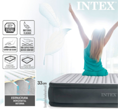 Надувная кровать, Intex 67768ND,137х191х33 см, двуспальная, электрический насос 220В