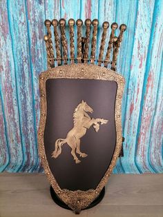 Каминный набор Щит-подставка Конь на 10 шампуров Бештау Shampurs