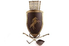 Каминный набор Щит-подставка Конь на 8 шампуров Эльбрус Shampurs